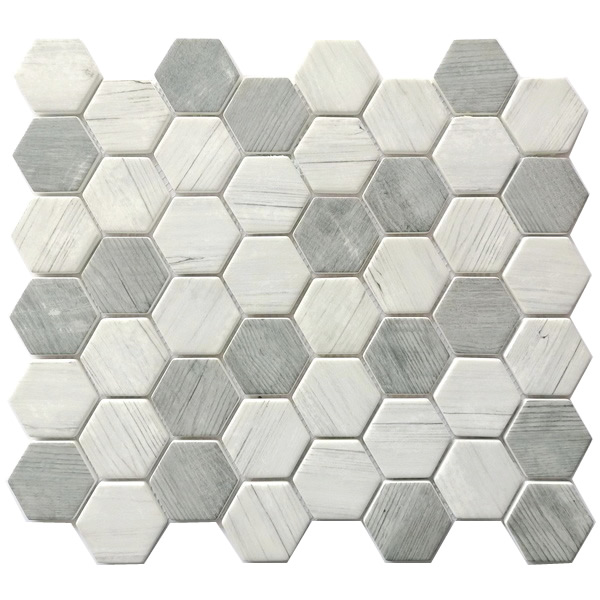 Recycled Glass Mosaic Tile Inch Hexagon Tile Xrg Hx Xmosaics