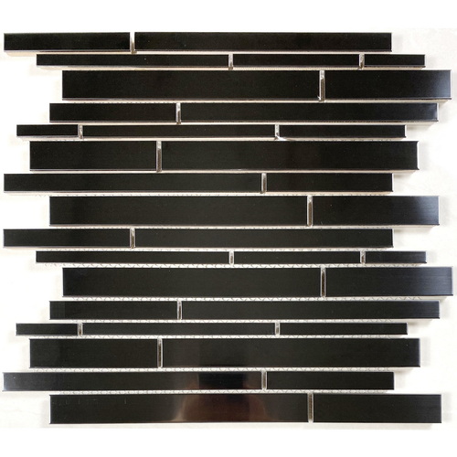 Stainless steel mosaic tile random brick tile black XSS RB-B01