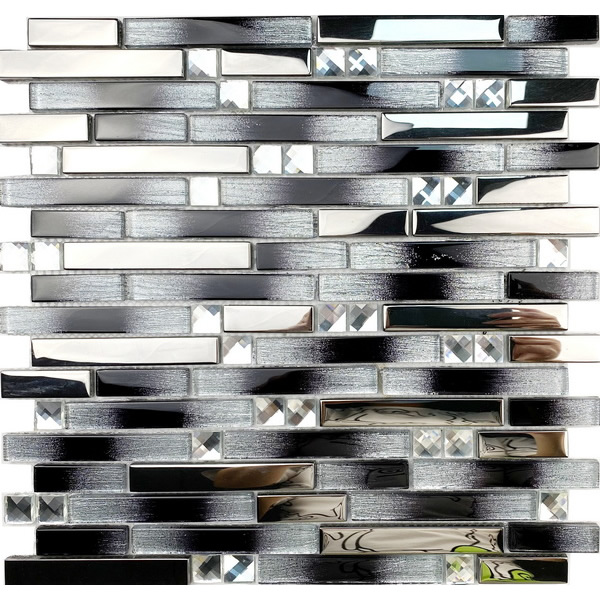 crystal glass mosaic tile of shimmer foil glass, diamond glass and electroplated glass. #wall tile, #bathroom tile, #kitchen tile, #backsplash tile, #accent wall tile Impressively durable and easy to clean. This series of crystal glass mosaic  tiles are made by Xmosaics Foshan factory, your reliable mosaic tile manufacturer, supplier and exporter.
