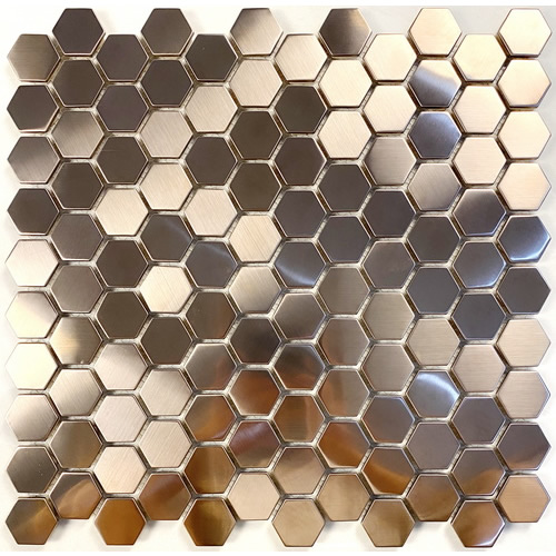 Stainless steel mosaic tile hexagon tile copper XSS HX-C01