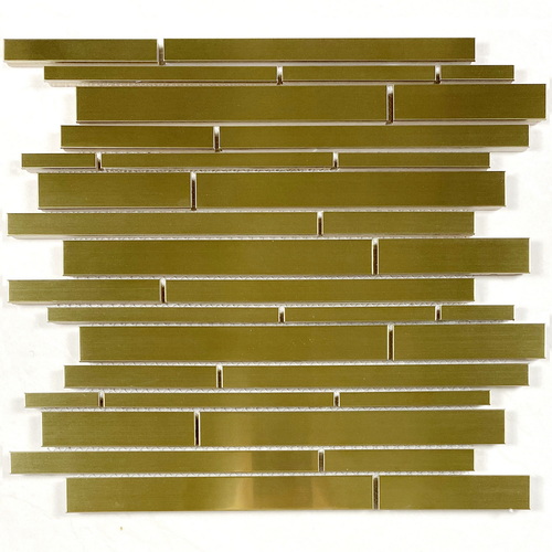 Stainless steel mosaic tile random brick tile gold XSS RB-G01