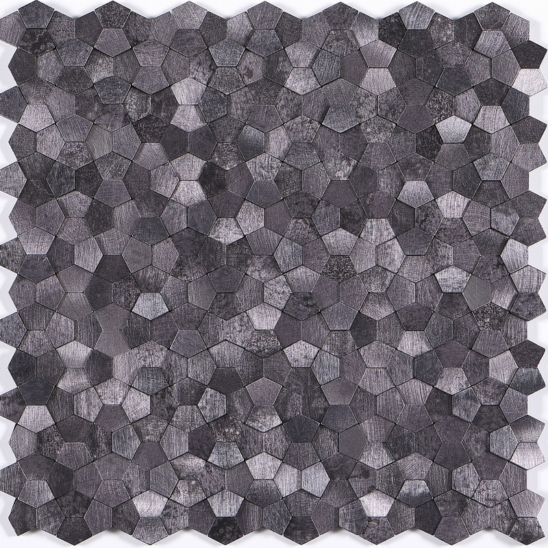 peel and stick aluminum composite mosaic tile irregular pentagon mosaic tile uneven mosaic XAM UPT04 starcloud
