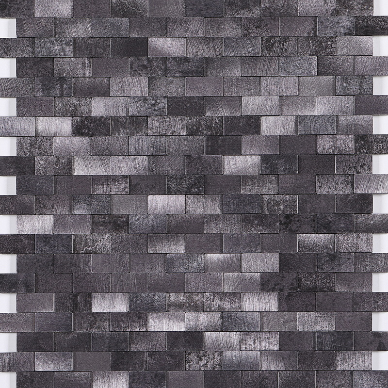 peel and stick aluminum composite tile, mini brick mosaic tile, uneven aluminum mosaic tile, inkjet printed starcloud. peel and stick mosaic tile is a simple, easy-to-install solution to update surface decors. these quality self-adhesive tiles are easy to handle, cut and maintain. do your project without glue and grout, and save your time, at a lower cost!