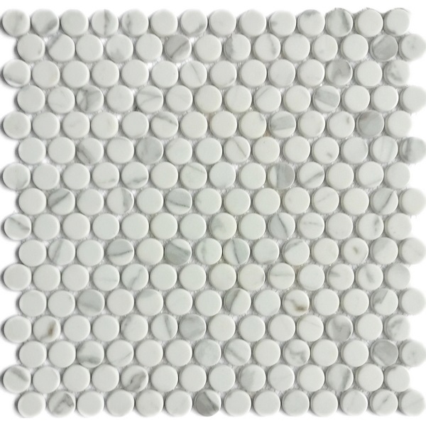 recycled glass mosaic tile dia. 20.5 mm penny round XRG 20P583