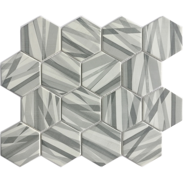 recycled glass mosaic tile 3 inch hexagon tile XRG 3HX1018