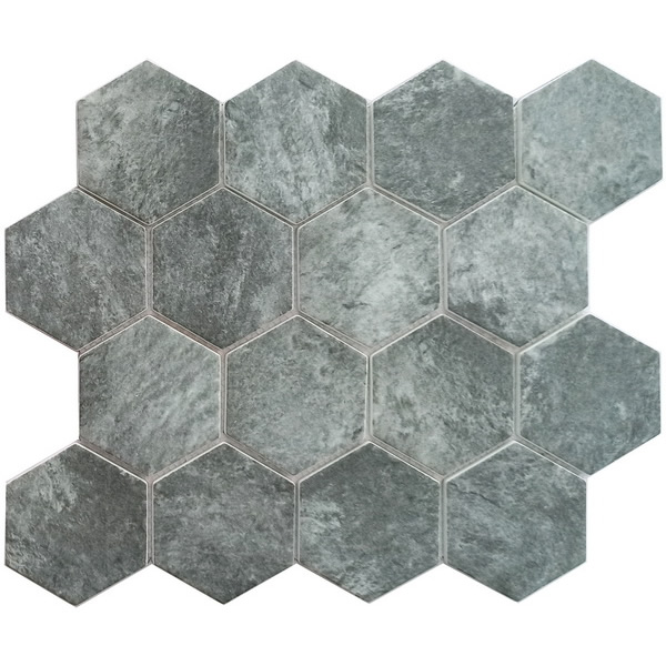 recycled glass mosaic tile 3 inch hexagon tile XRG 3HX225