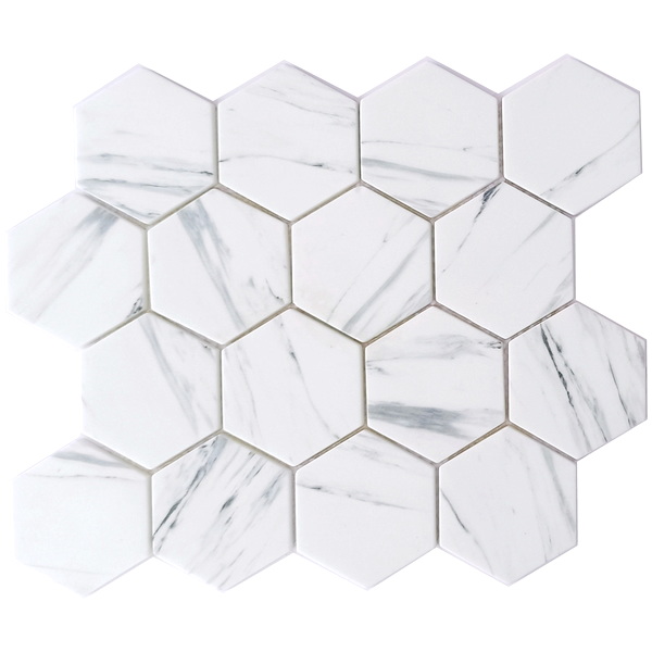 recycled glass mosaic tile 3 inch hexagon tile XRG 3HX313