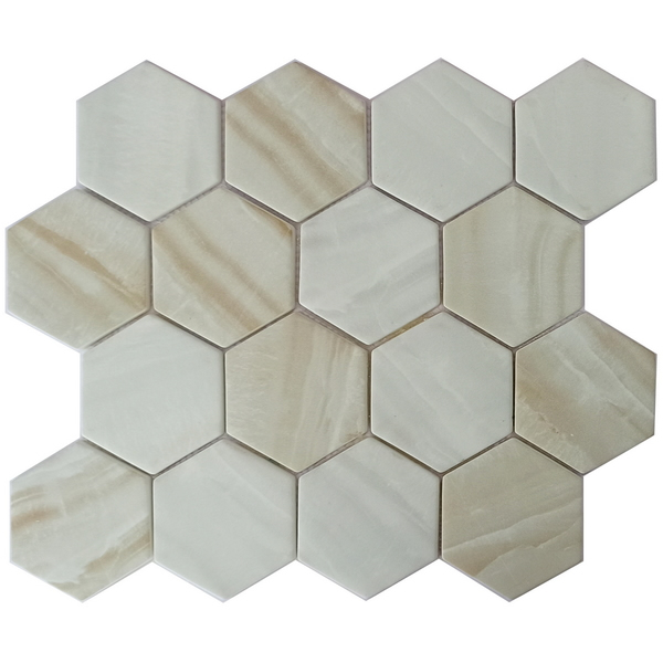 recycled glass mosaic tile 3 inch hexagon tile XRG 3HX405