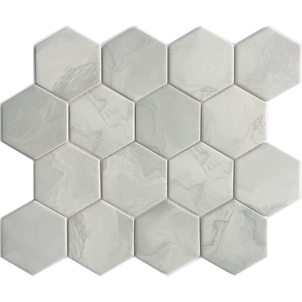 recycled glass mosaic tile 3 inch hexagon tile XRG 3HX995