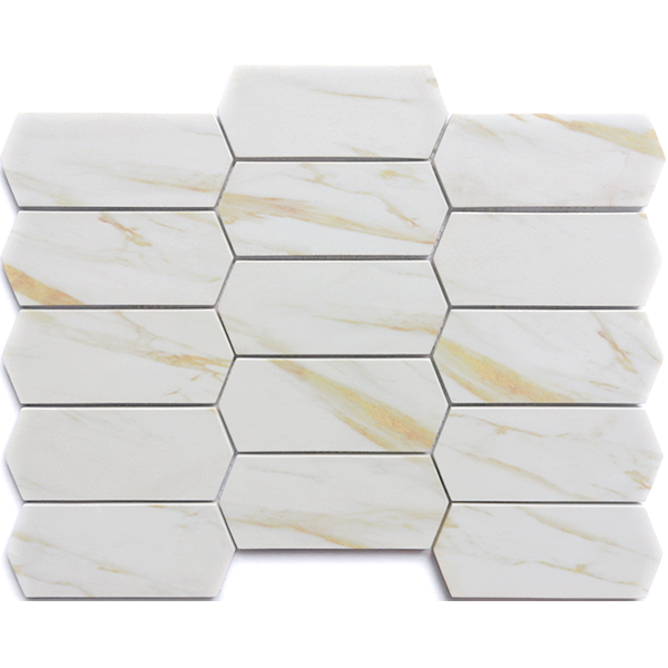 This recycled glass mosaic tile combines gold vein stone look and the durability of glass, offering a durable and sustainable option for your home. The colors reflect the look and texture of stone, bringing a pure, spacious feeling to any room. You could use glass mosaics anywhere since they are water-resistant and easy to clean! These tiles are a perfect choice for areas with high moisture. Recycled glass mosaic tiles will greatly improve your shower walls, floors, or a steam room. Recycled glass tiles include hundreds of different high temperature inkjet printings, glossy / glazed / frosted / antislip (grained) surfaces, sizes and patterens. Please contact us to check our over 1000 recycled glass mosaic items. This series of mosaic tiles are made by Xmosaics Foshan factory, your reliable supplier of qulity mosaic tiles.