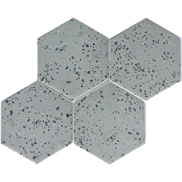 recycled glass mosaic tile 6 inch hexagon tile XRG 6HX743