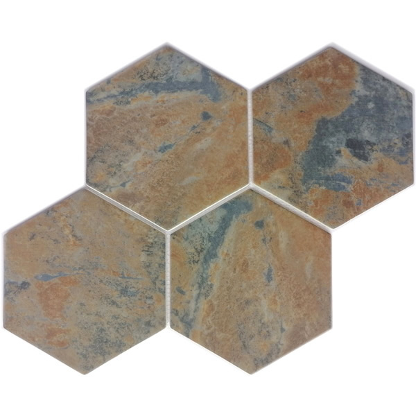recycled glass mosaic tile 6 inch hexagon tile XRG 6HX785