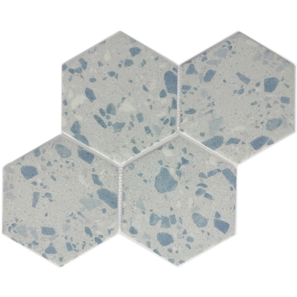 recycled glass mosaic tile 6 inch hexagon tile XRG 6HX851