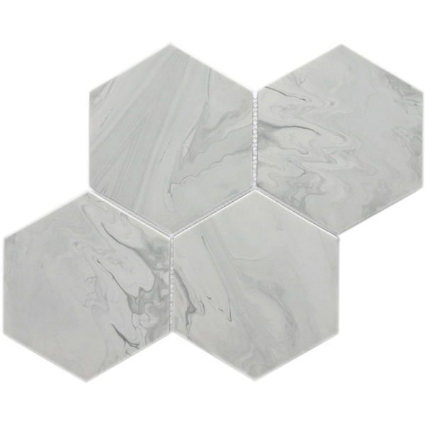 recycled glass mosaic tile 6 inch hexagon tile XRG 6HX857