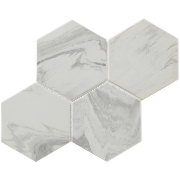 recycled glass mosaic tile 6 inch hexagon tile XRG 6HX861