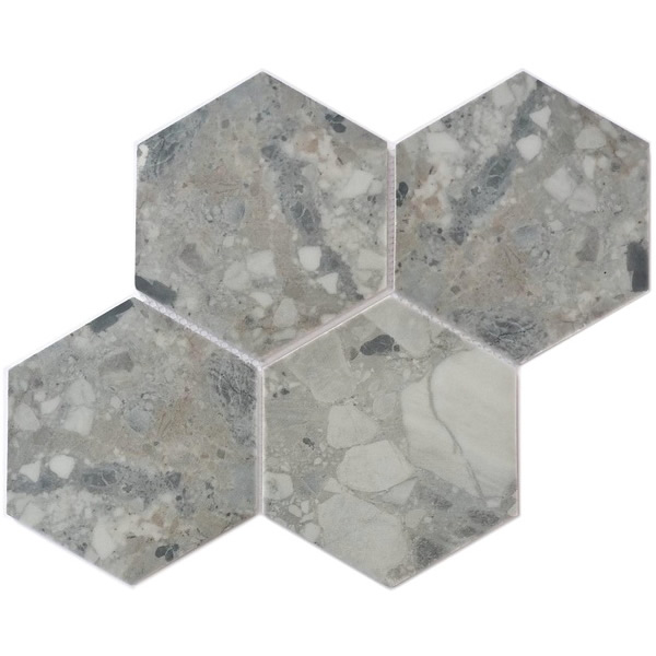 recycled glass mosaic tile 6 inch hexagon tile XRG 6HX876
