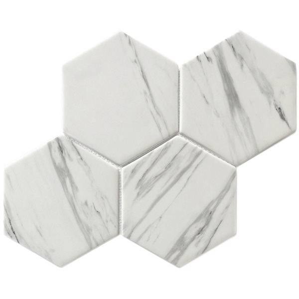 recycled glass mosaic tile 6 inch hexagon tile XRG 6HX891